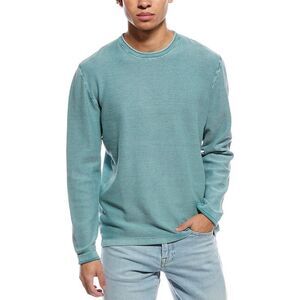 Weatherproof Vintage Mens  Roll Neck Twill Stonewash Crewneck T-Shirt, Blue